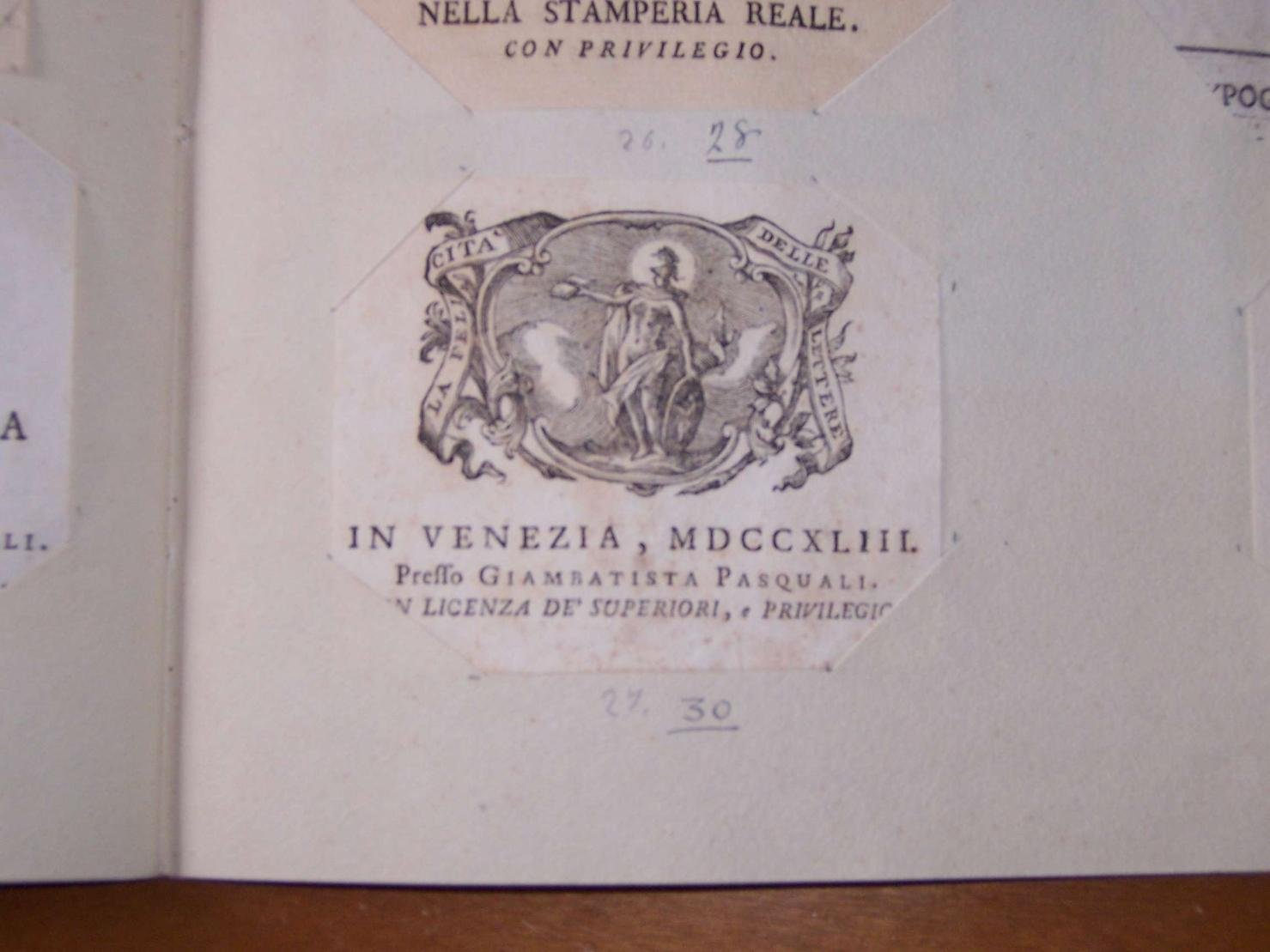 allegoria della Letteratura (stampa) - ambito europeo (sec. XVIII)