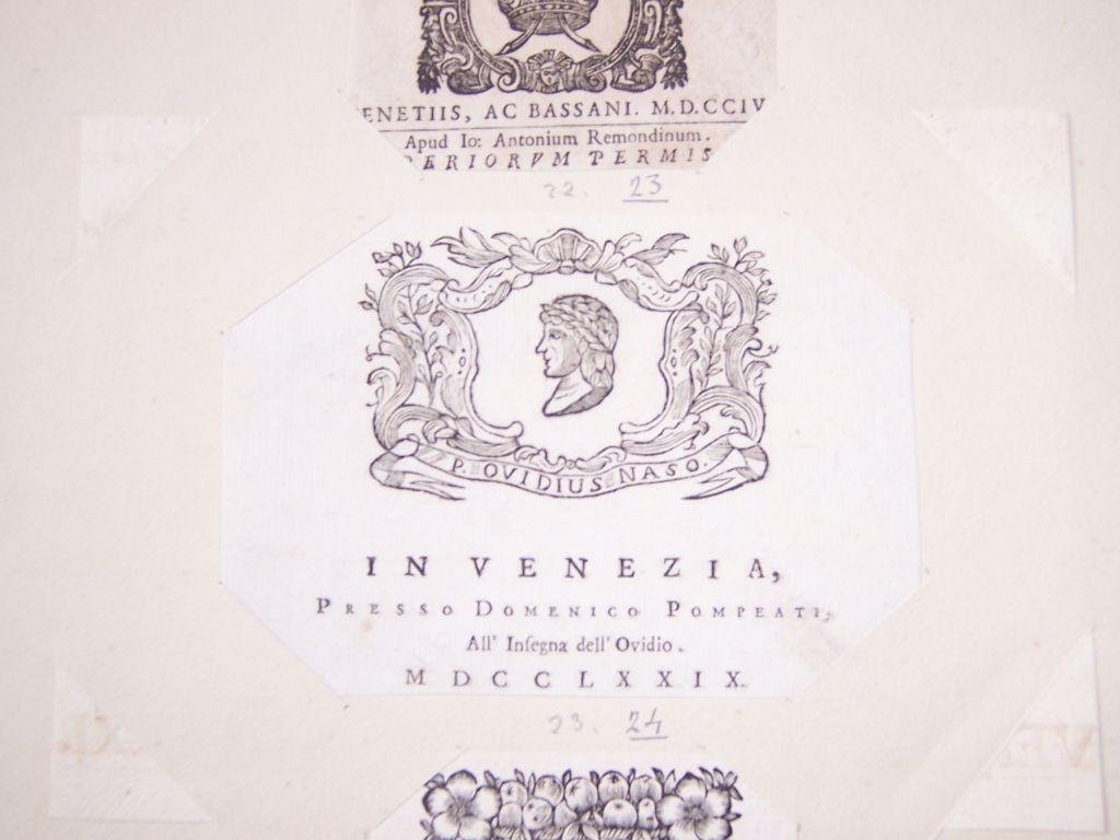 frontespizio (stampa) - ambito europeo (sec. XVIII)