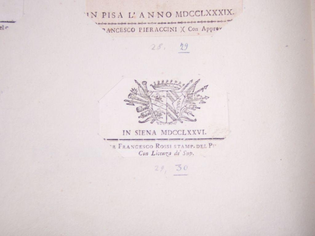 stemma (stampa) - ambito europeo (sec. XVIII)