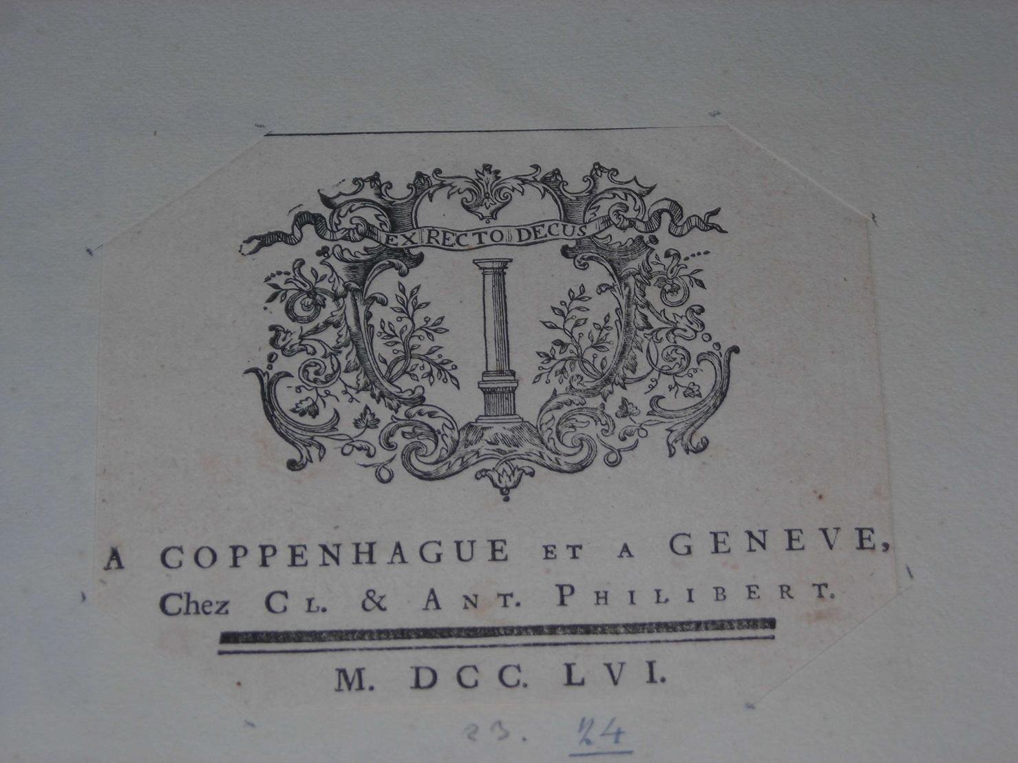 frontespizio (stampa) - ambito europeo (sec. XVIII)