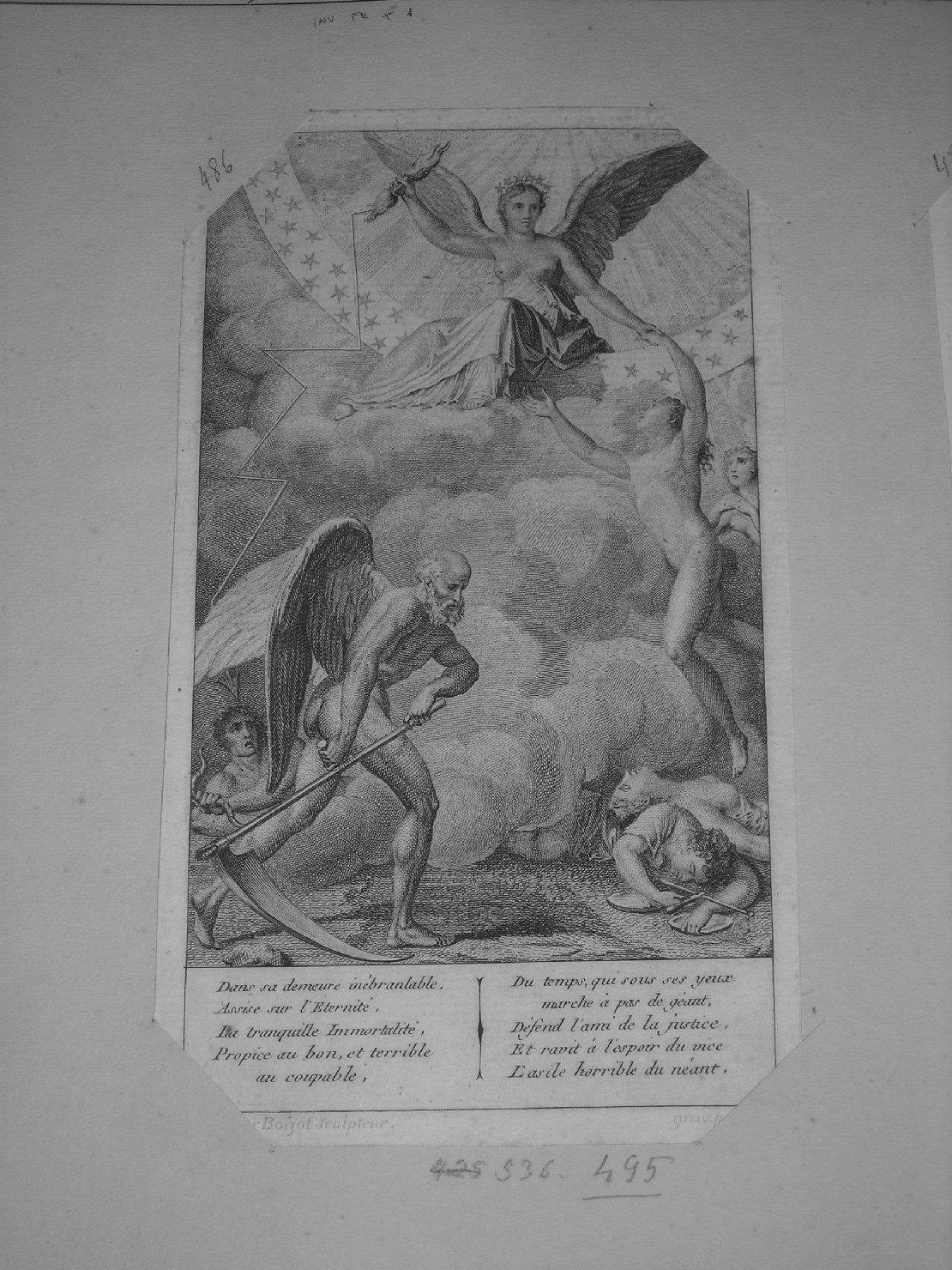 scena allegorica (stampa) di Boizot Louis Simon, Anselin Jean Louis (sec. XIX)