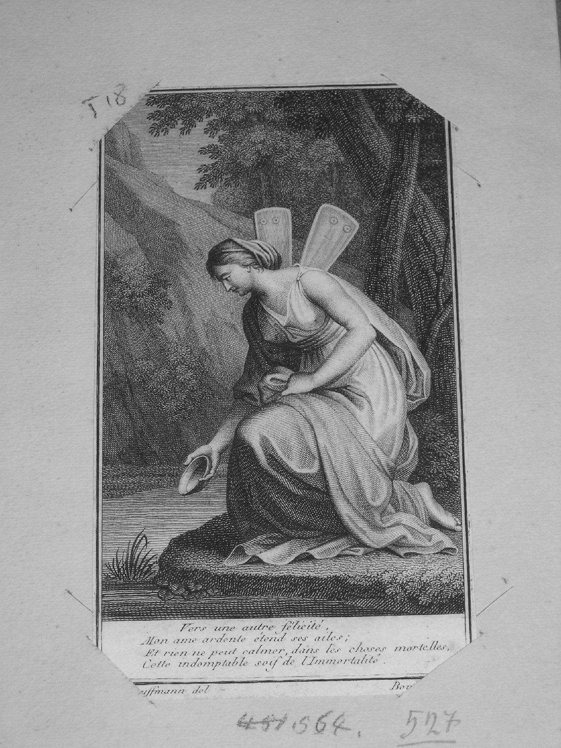 figura allegorica femminile (stampa) di Kauffmann Angelica, Bovinet Edme (sec. XIX)