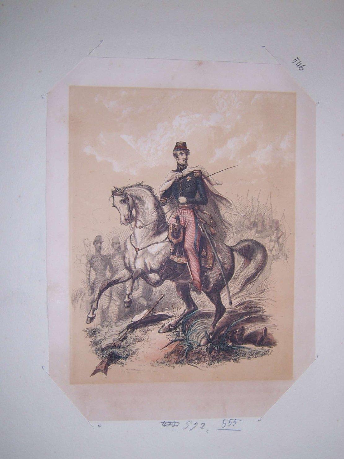 uomo a cavallo (stampa) di Vermorcken Edouard, Hendrickx L. Henri (sec. XIX)