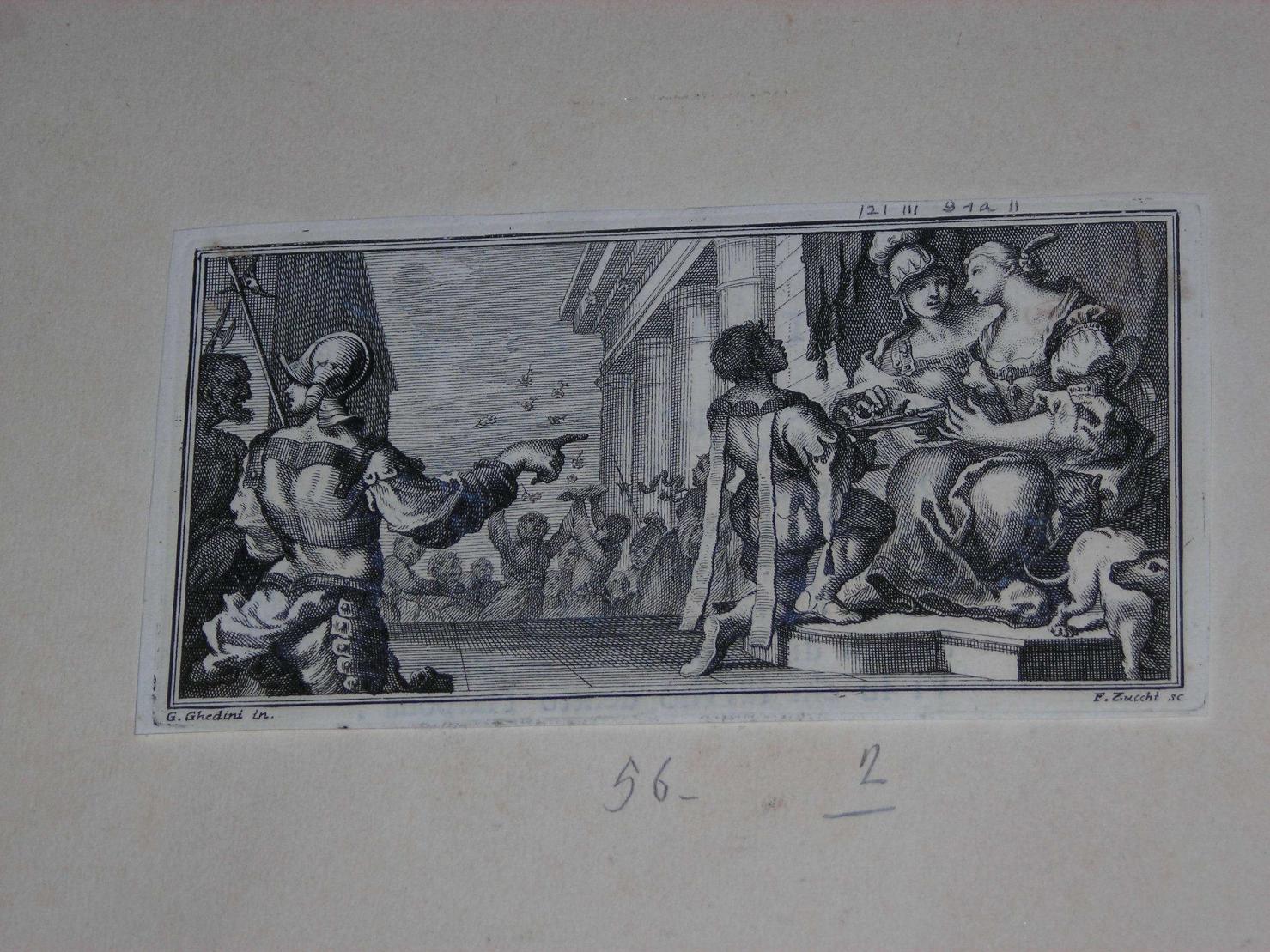 personaggi e scene da cicli letterari (stampa) di Ghedini Giuseppe Antonio, Zucchi Francesco (sec. XVIII)