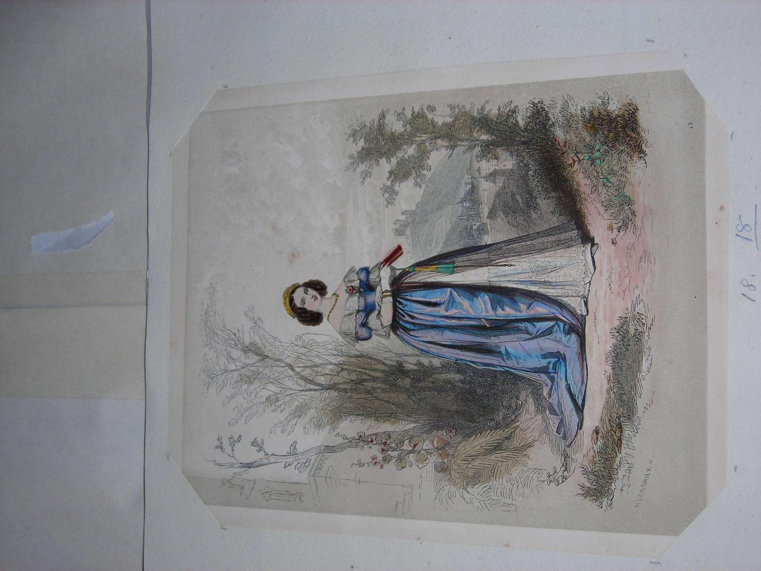 ritratto di signora (stampa) di Hendrickx L. Henri (sec. XIX)