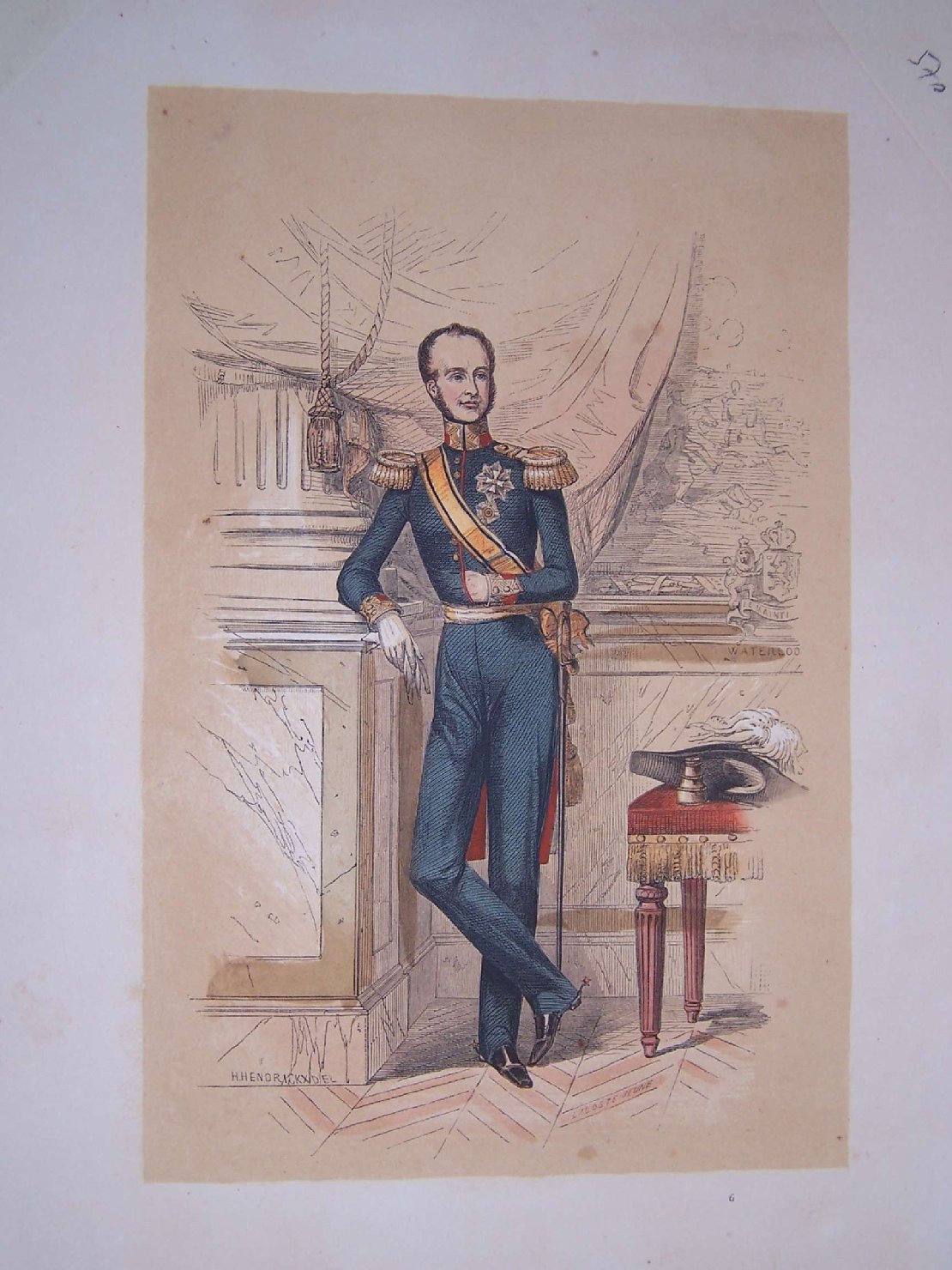 ritratto d'uomo (stampa) di Hendrickx L. Henri, Lacoste Jean Louis Joseph Camille (sec. XIX)