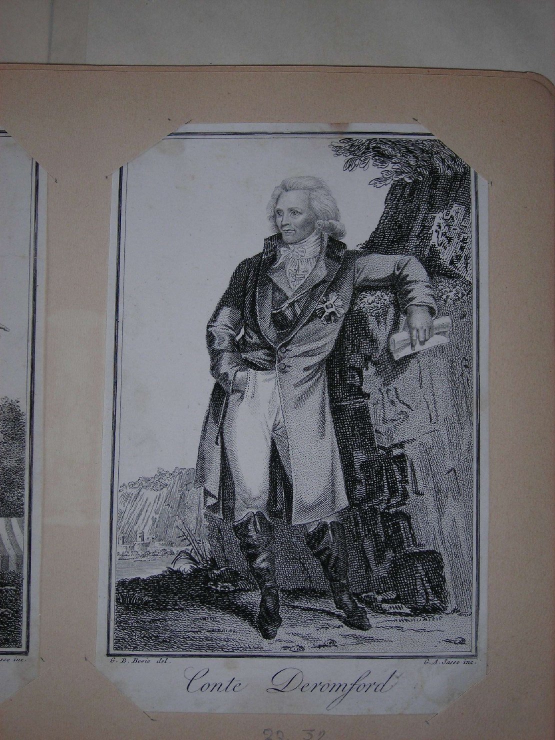 ritratto d'uomo (stampa) di Sasso Giovanni Antonio, Bosio G. B (sec. XIX)