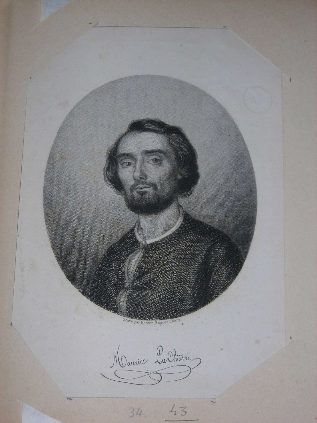 busto ritratto d'uomo (stampa) di Monnin Marc Antoine Claude (sec. XIX)