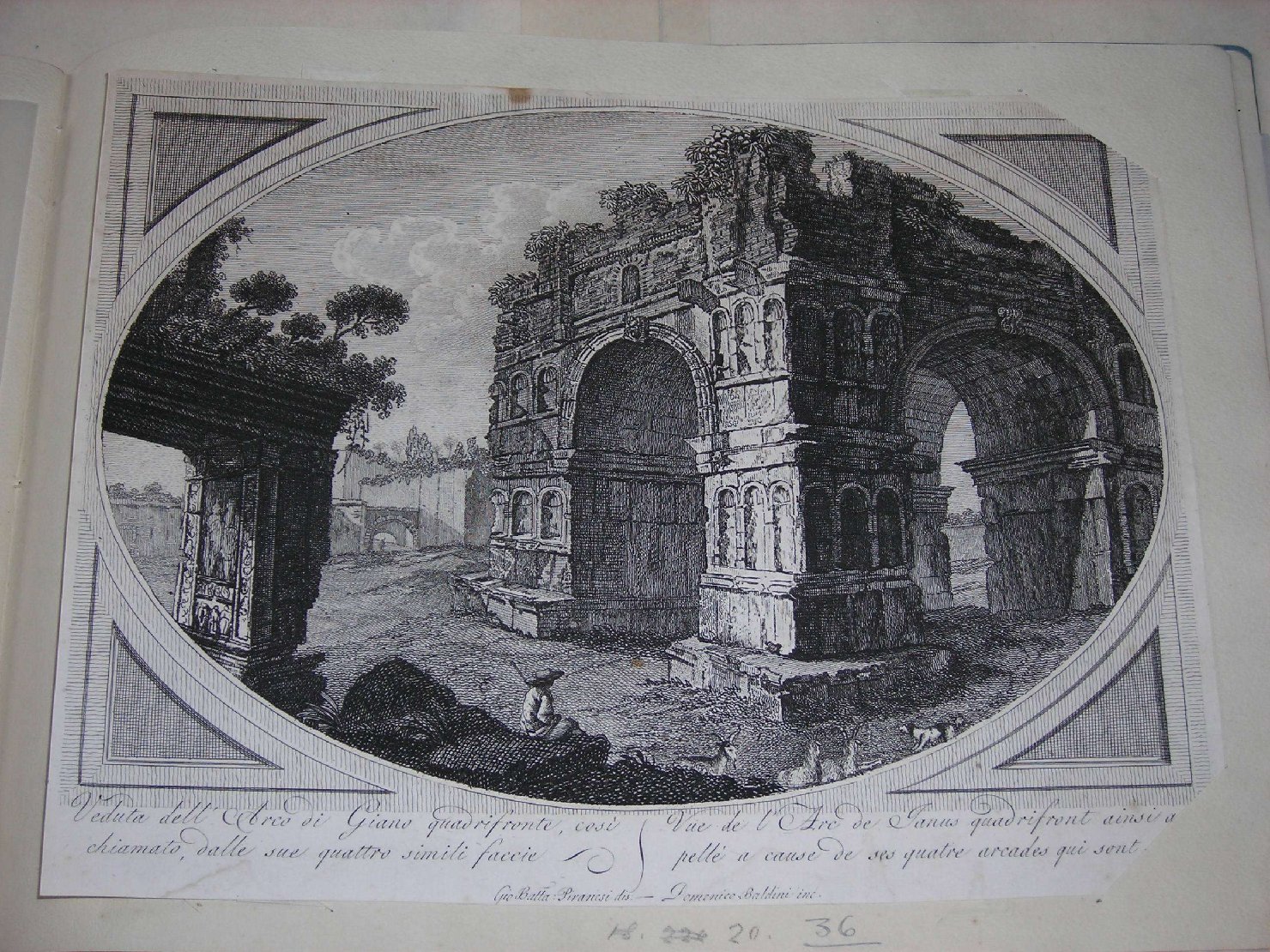 rovine (stampa) di Piranesi Giovanni Battista, Baldini Domenico (sec. XVIII)