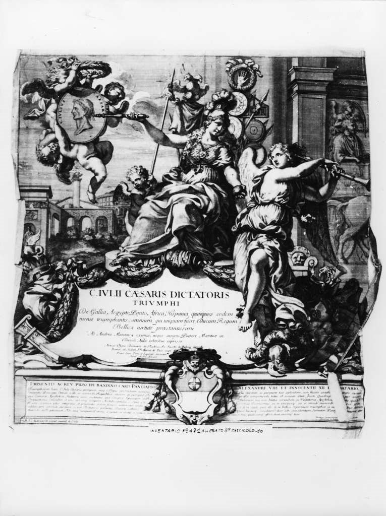 trionfo di Giulio Cesare (stampa) di Barbey Antonio, Van Audenaerde Robert, De Rossi Domenico, Mantegna Andrea (sec. XVII)