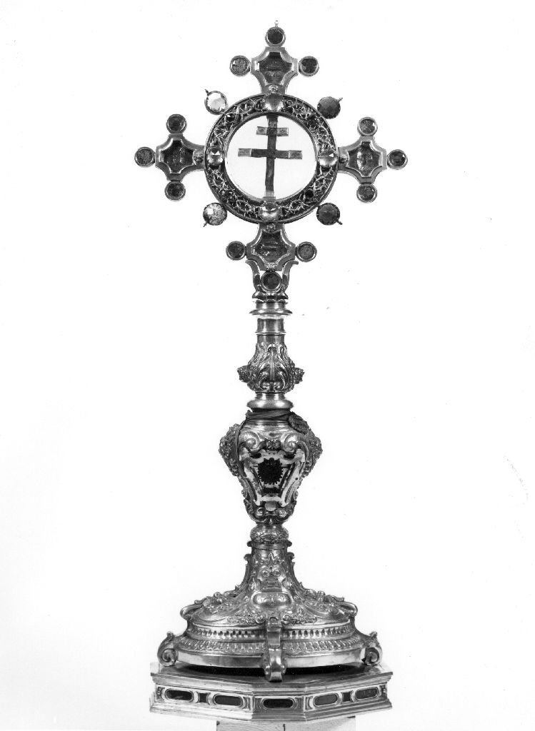 reliquiario - a croce, opera isolata di Dè Lani Botteghesi Luigi (sec. XVII)