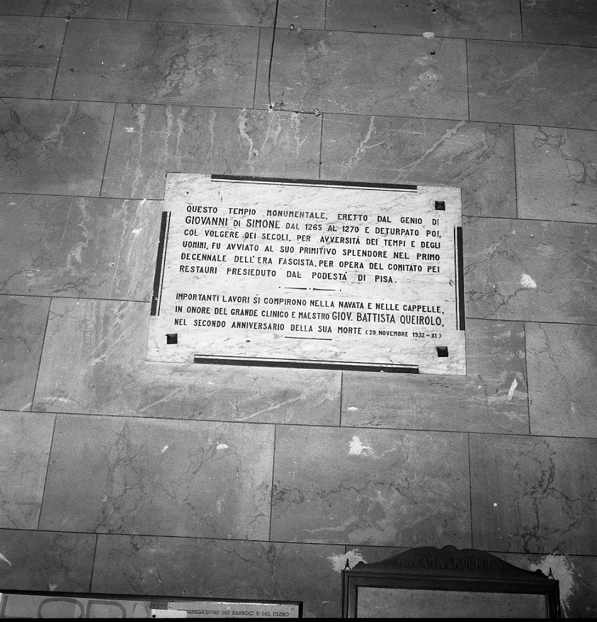 lapide commemorativa, opera isolata - bottega toscana (sec. XX)