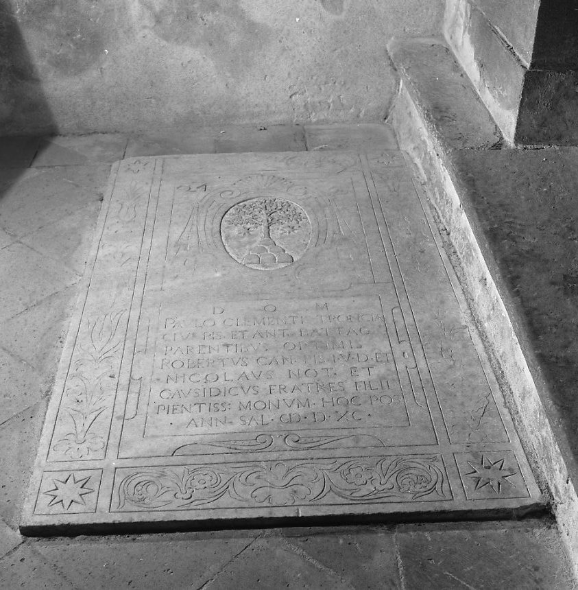 lapide tombale, opera isolata - bottega toscana (sec. XVI)
