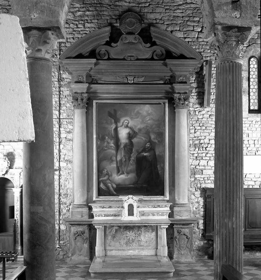 monogramma cristologico (altare - a blocco) - ambito toscano (seconda metà sec. XVII)