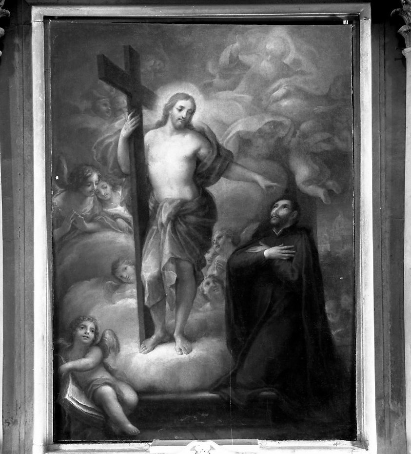 apparizione di Cristo a sant'Ignazio (dipinto) di Piastrini Giovanni Domenico (attribuito) (primo quarto sec. XVIII)