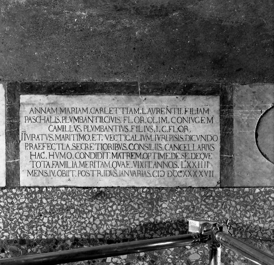 lapide tombale - bottega toscana (sec. XVIII)