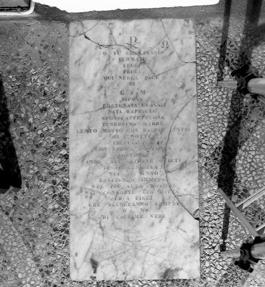 lapide tombale - bottega toscana (sec. XIX)