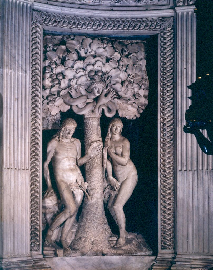 Adamo ed Eva (scultura) di Mosca Francesco detto Moschino (sec. XVI)