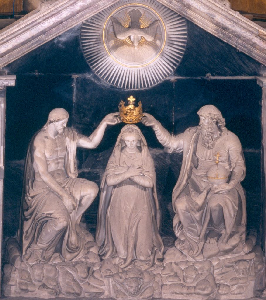 Dio Padre con Cristo la Madonna (gruppo scultoreo) di Mosca Francesco detto Moschino, Lorenzi Stoldo, D'Andrea Luca (sec. XVI)