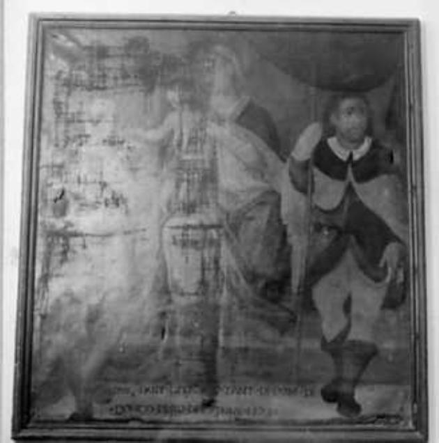 Madonna con i SS. Iacopo e Rocco, Madonna (dipinto) - ambito toscano (sec. XVI)