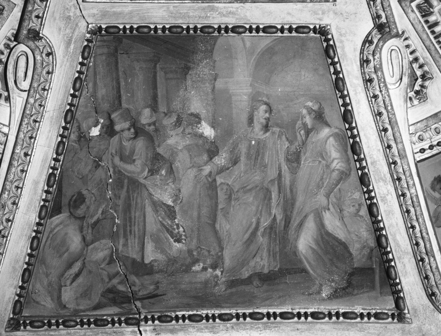 liberazione dell'adultera (dipinto) di Balducci Giovanni detto Cosci, Ricciarelli Leonardo (fine sec. XVI)