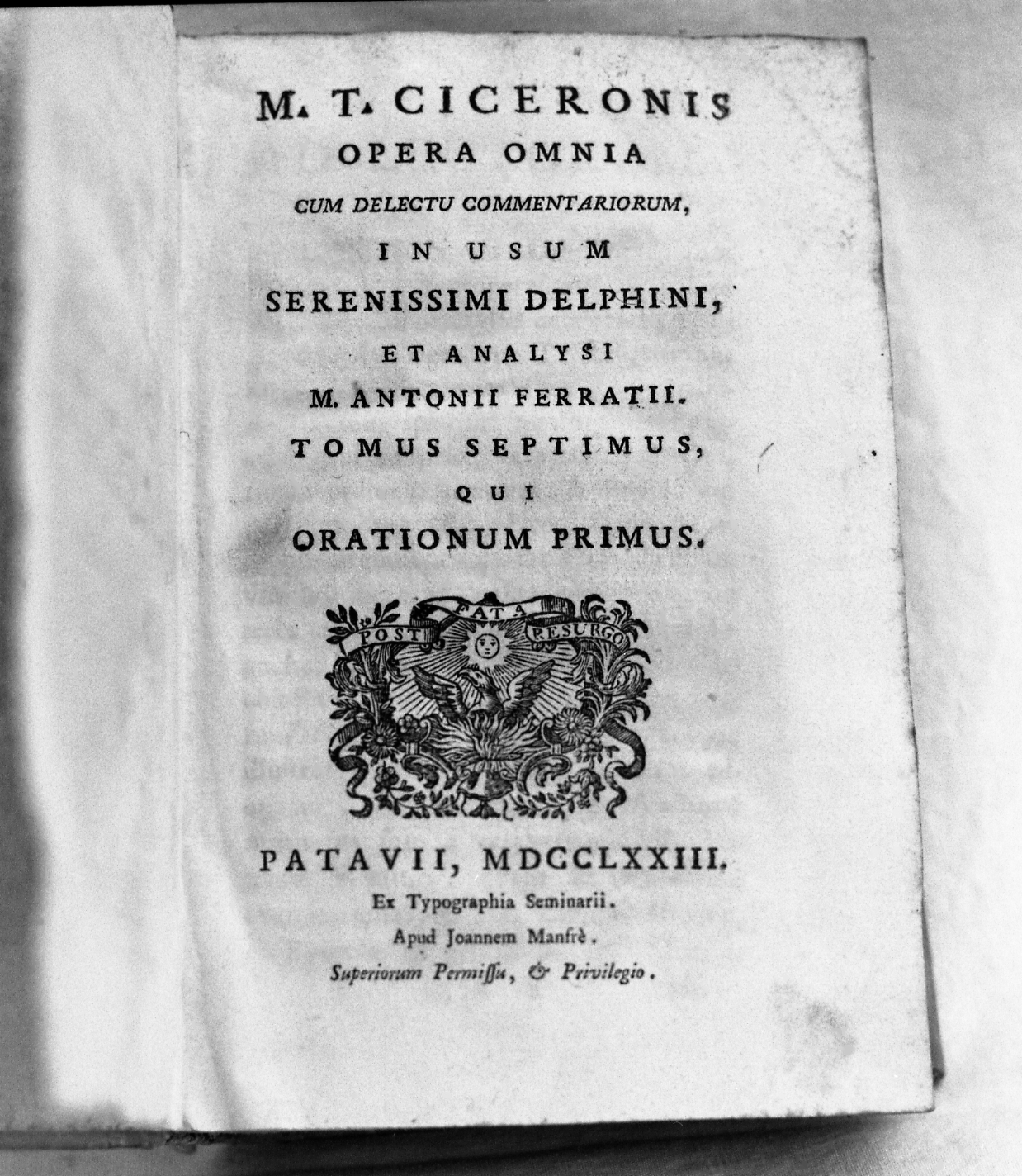 coperta di libro - ambito italiano (sec. XVIII)