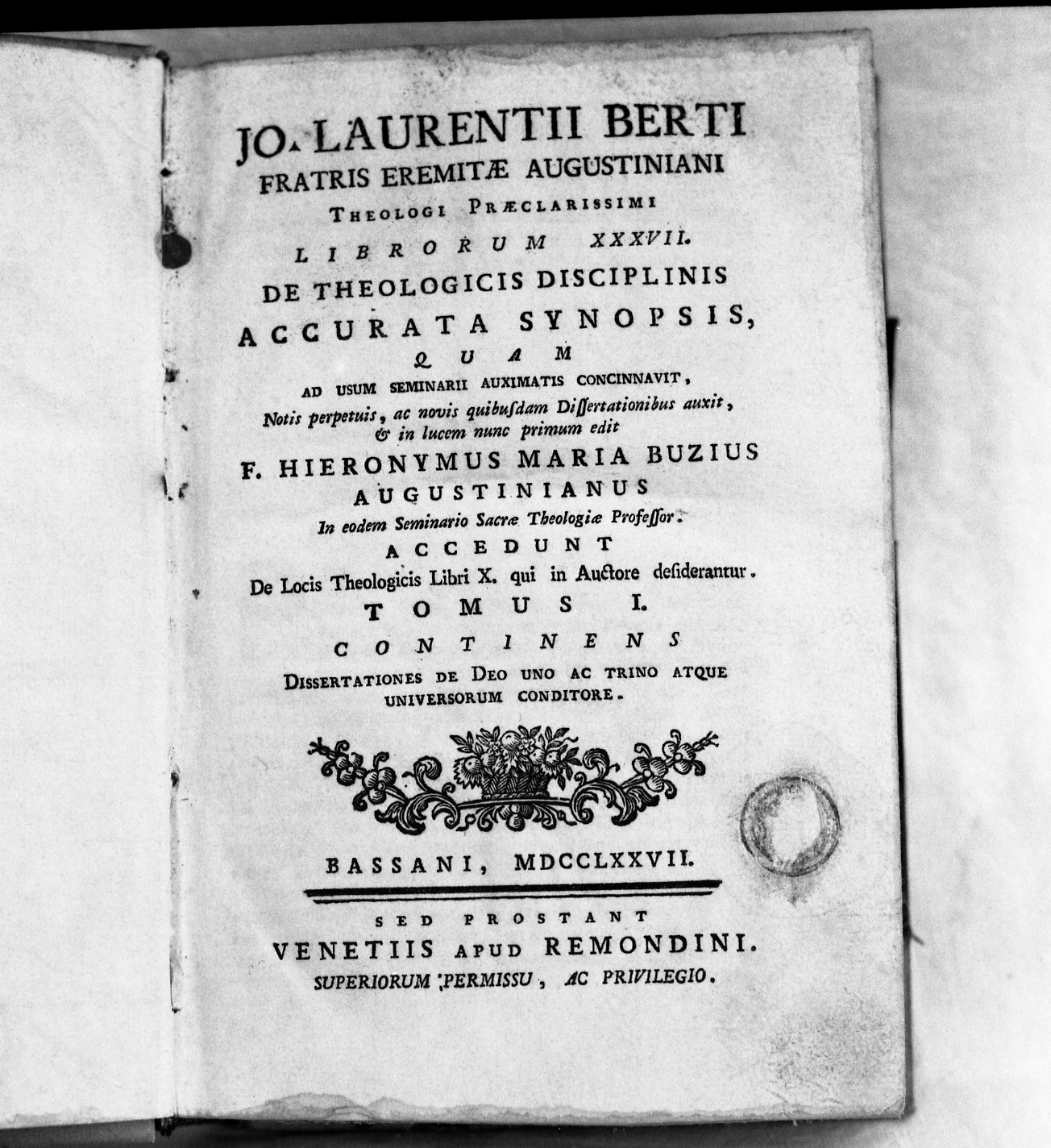 coperta di libro - ambito italiano (sec. XVIII)