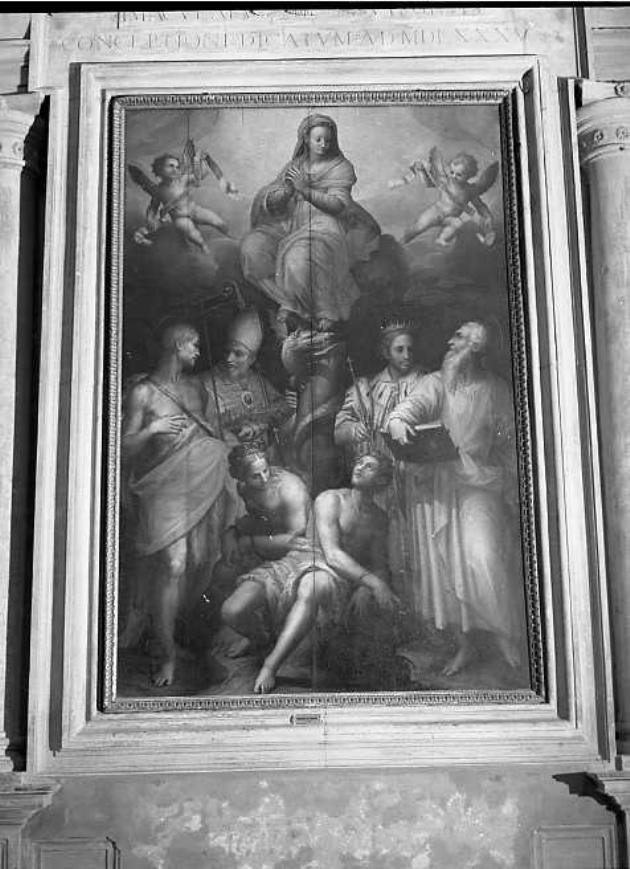 Concezione di Maria, Maria Vergine (dipinto) di Naldini Giovanbattista (sec. XVI)