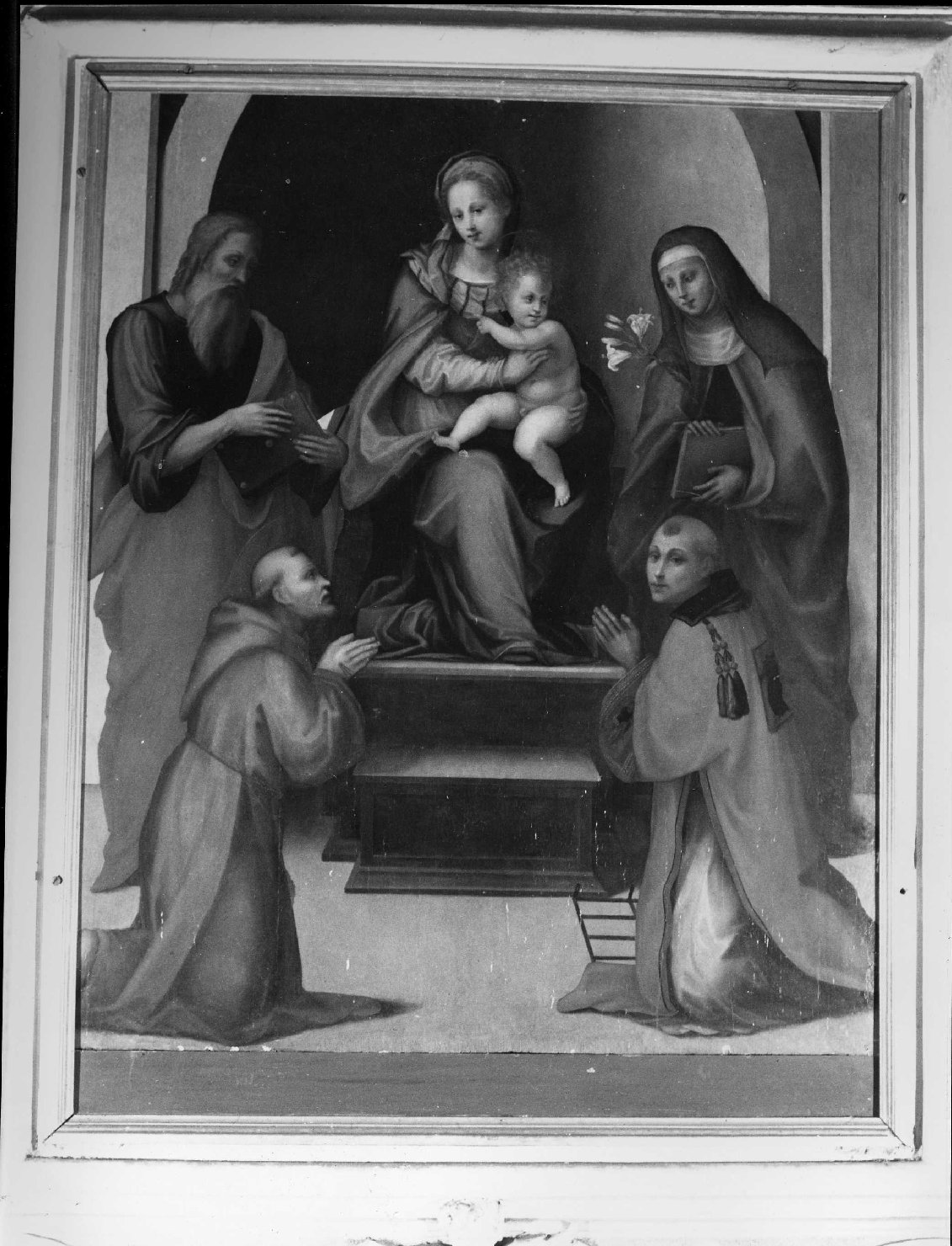 Madonna con Bambino e Santi (dipinto) di Paolino da Pistoia (sec. XVI)