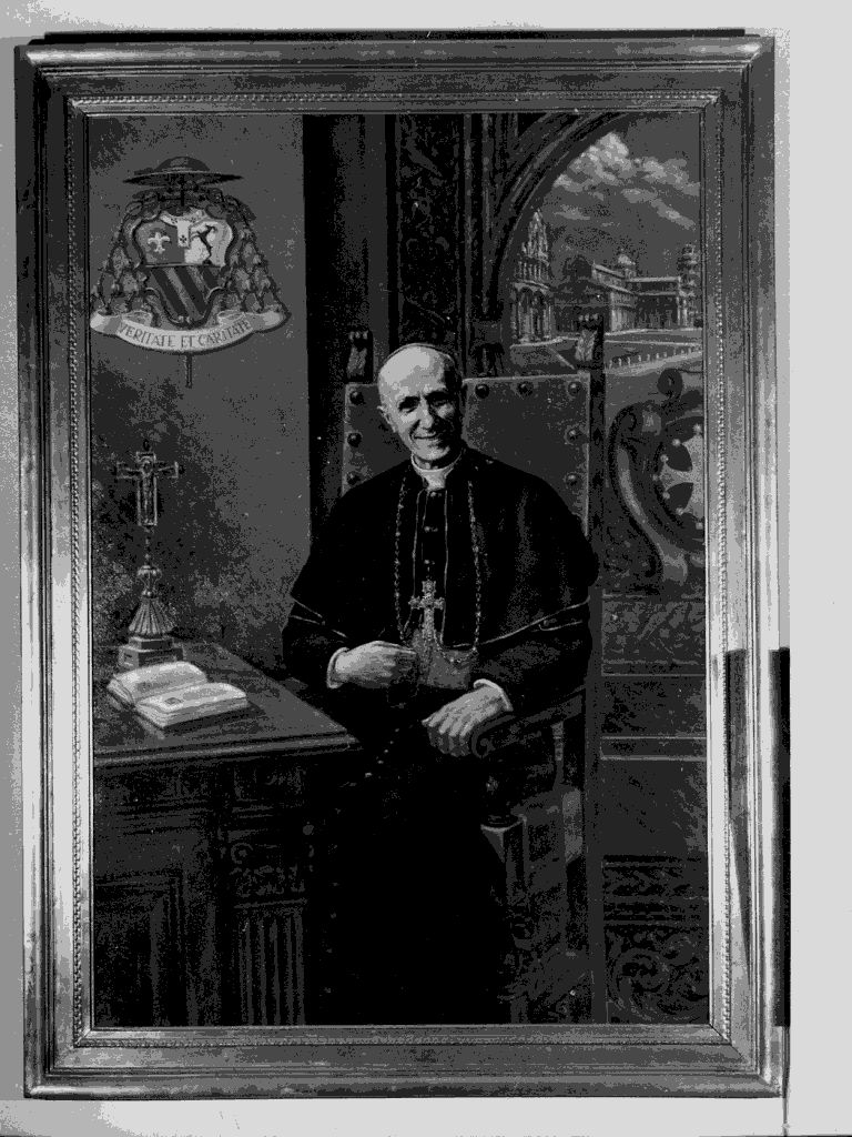 Arcuvescovo Ugo Camozzo, ritratto d'uomo (dipinto) di Vaglini Alvio (metà sec. XX)