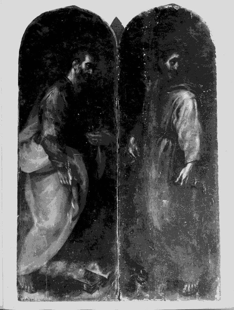 San Giovanni Evangelista e San. Francesco, San Giovanni Evangelista (dipinto) di Bocciardo Clemente detto Clementone (metà sec. XVII)