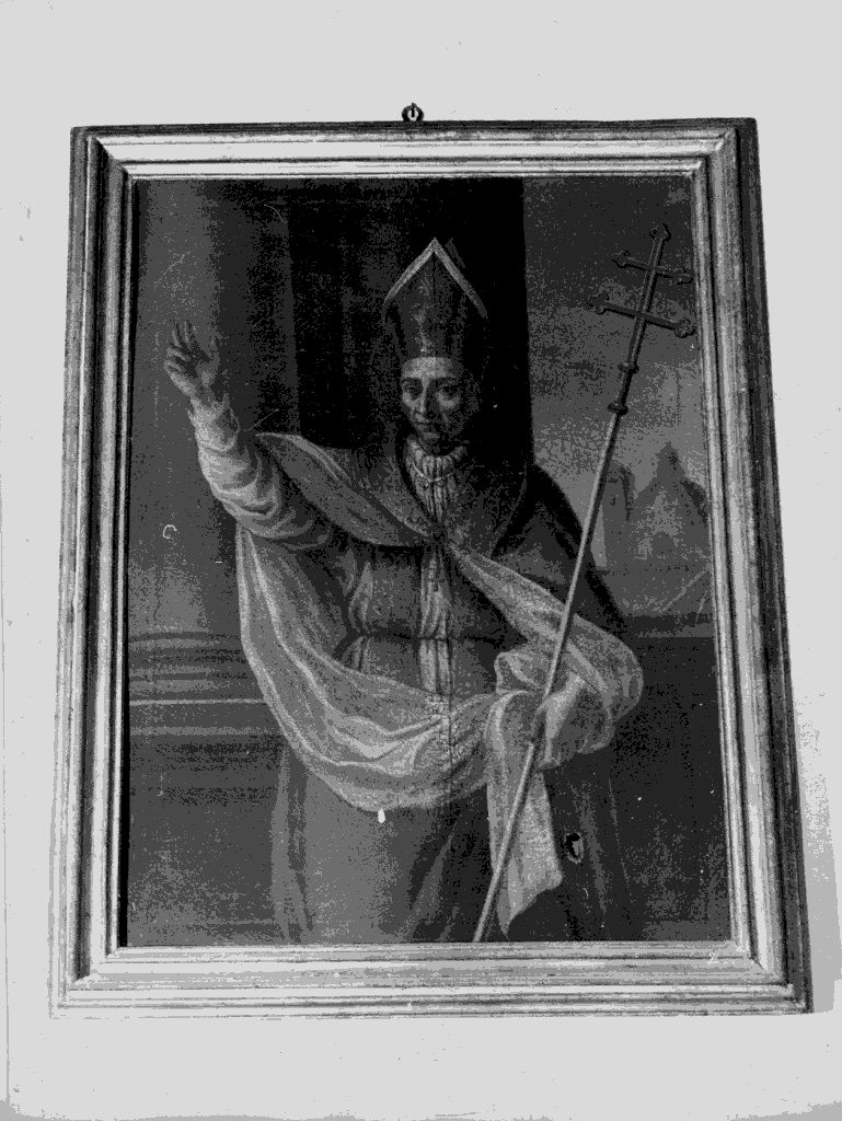 Vescovo benedicente, vescovo (dipinto) di Checchi Giovanni (inizio sec. XVIII)