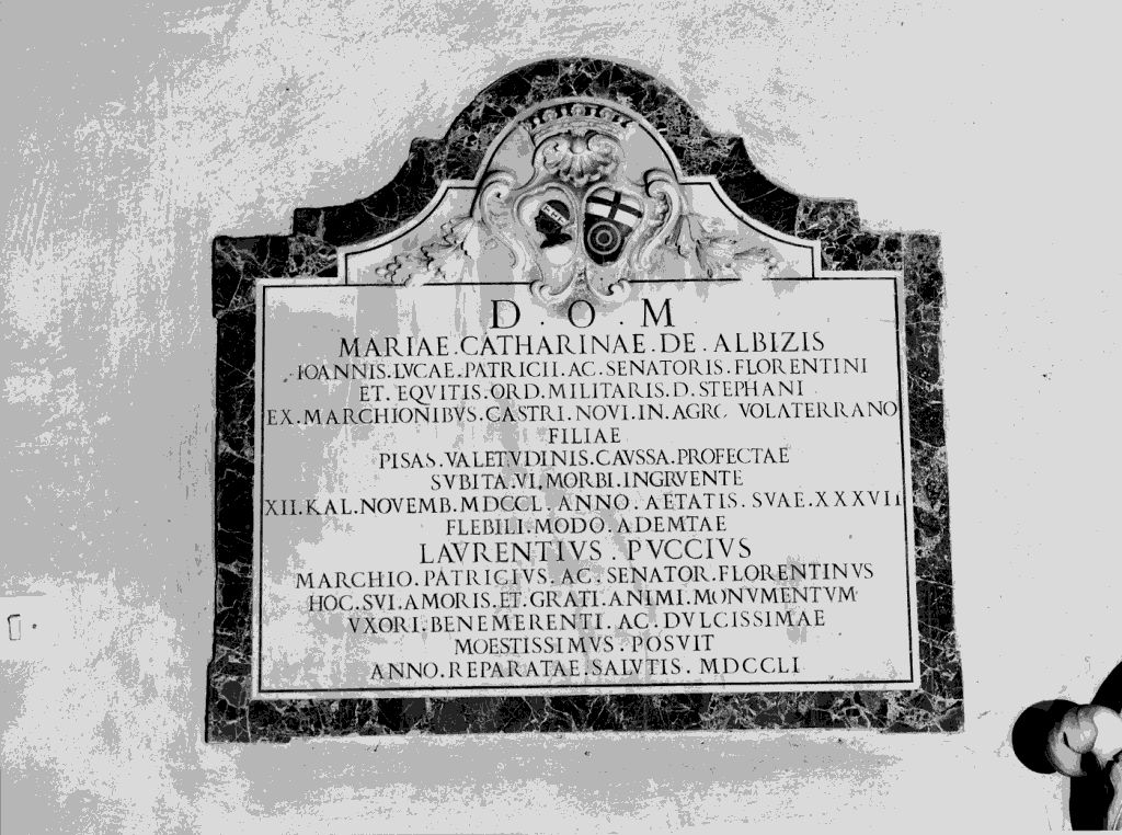 lastra tombale - ambito apuano (sec. XVIII)