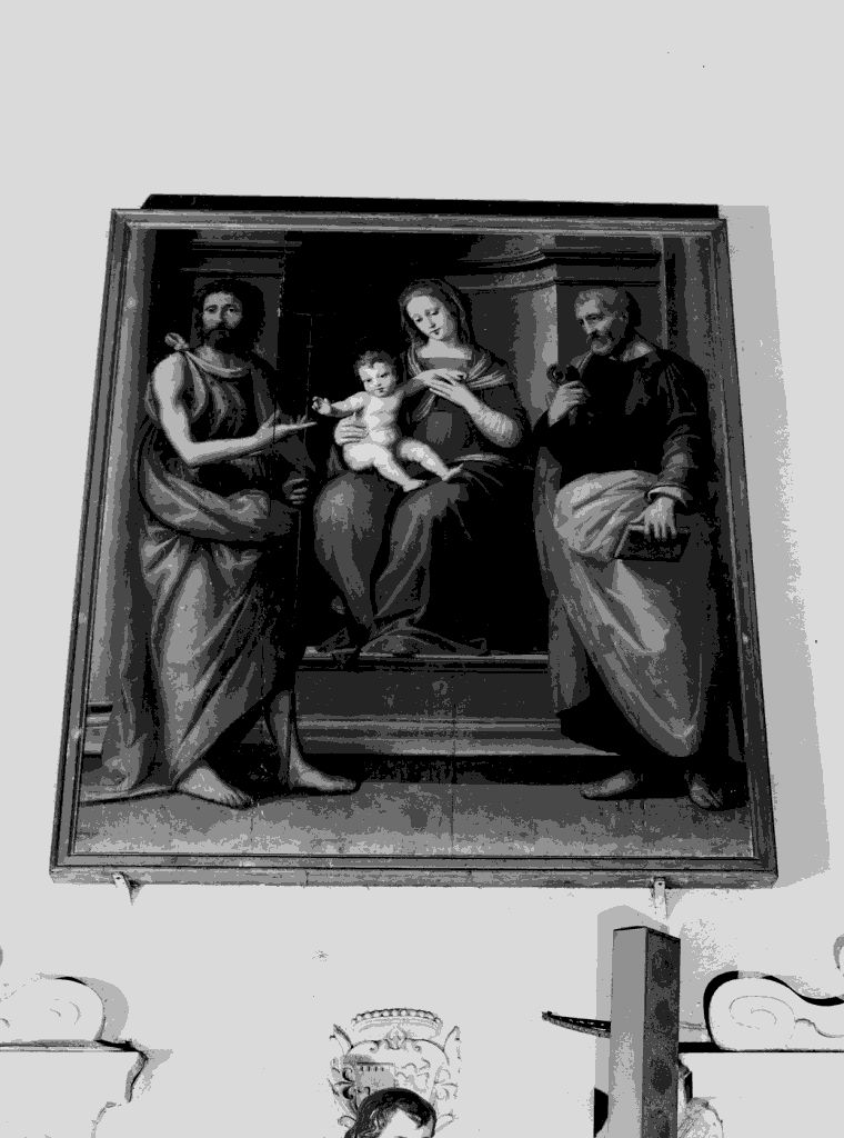 Madonna con Bambino e Santi (dipinto) di Sogliani Giovanni Antonio (sec. XVI)
