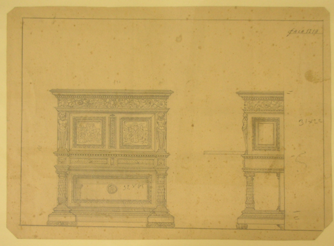 Credenza (disegno) - ambito pisano (prima metà sec. XX)