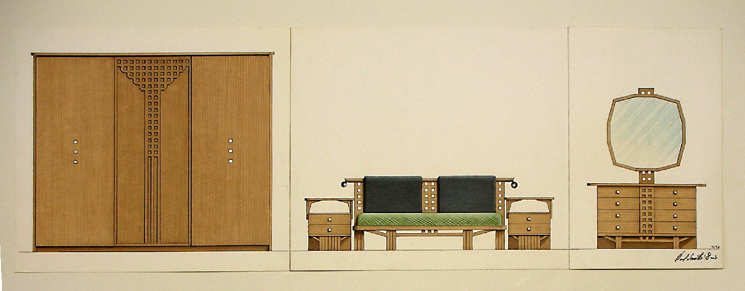 Camera da letto (disegno) - ambito pisano (ultimo quarto sec. XX)
