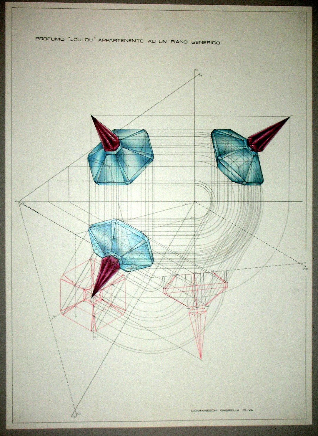 Studio geometrico di un oggetto (disegno) - ambito pisano (fine/inizio secc. XX/ XXI)