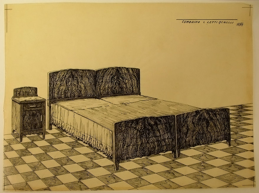 Progetto di mobilia (disegno) - ambito pisano (sec. XX)