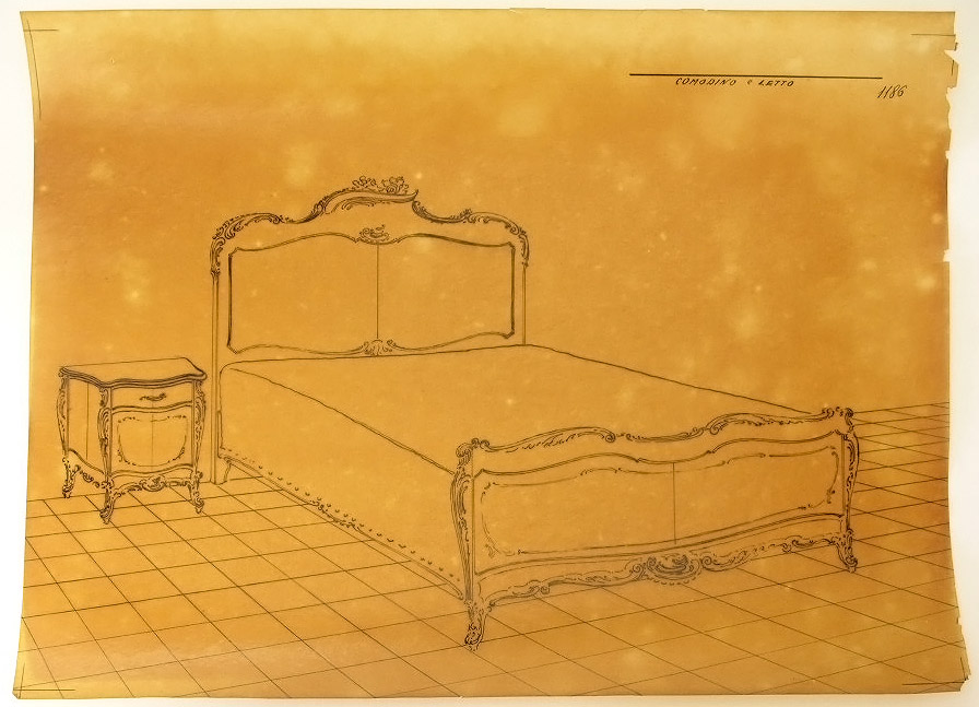 Progetto di mobilia (disegno) - ambito pisano (sec. XX)