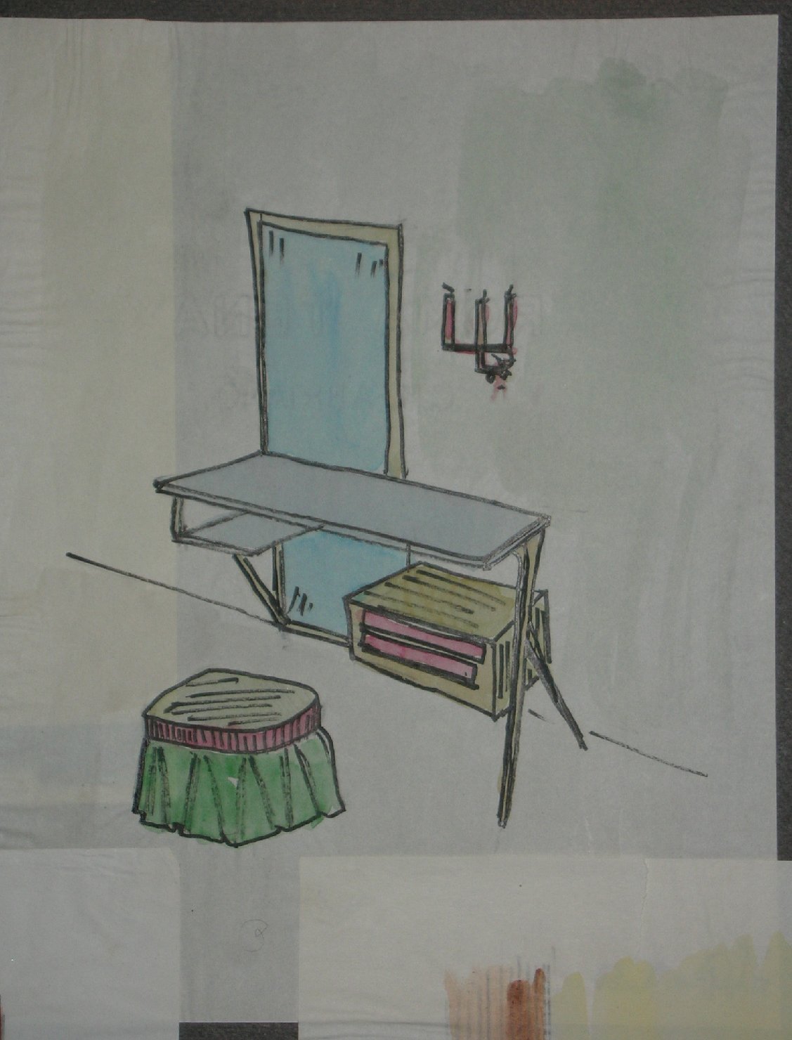 Progetto di mobilia (disegno) - ambito pisano (sec. XX)