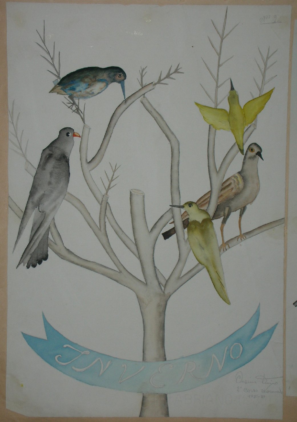 Allegoria delle stagioni: Inverno (disegno, opera isolata) - ambito pisano (sec. XX)