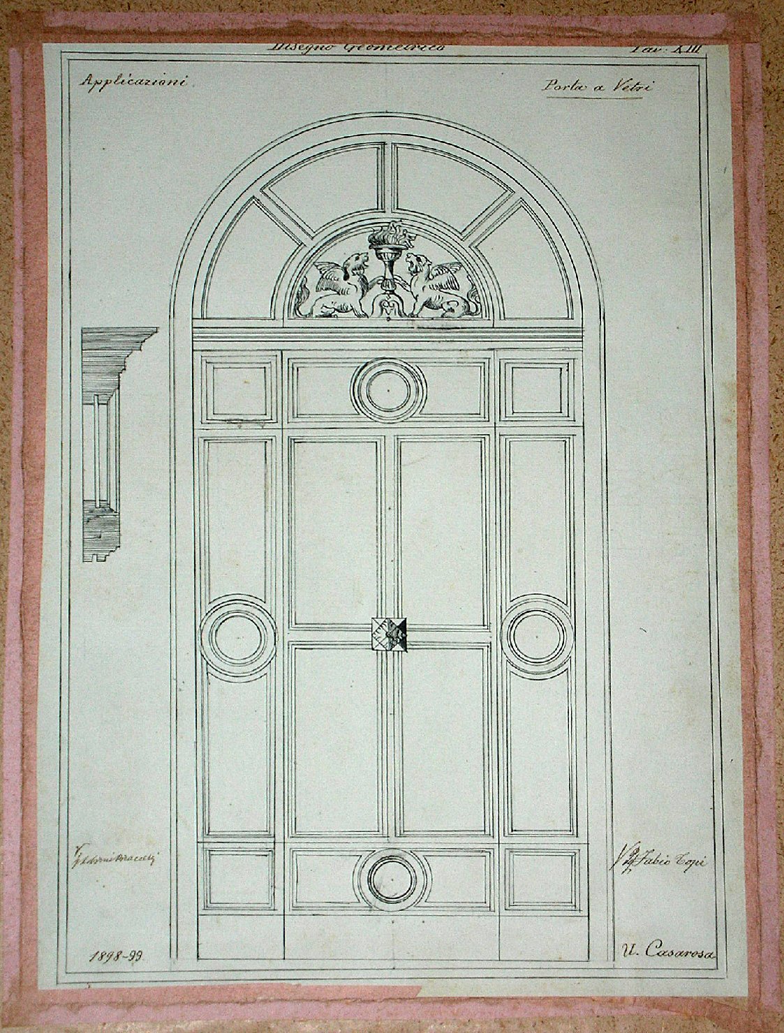 Porta a Vetri, Porta (disegno) - ambito pisano (sec. XIX)