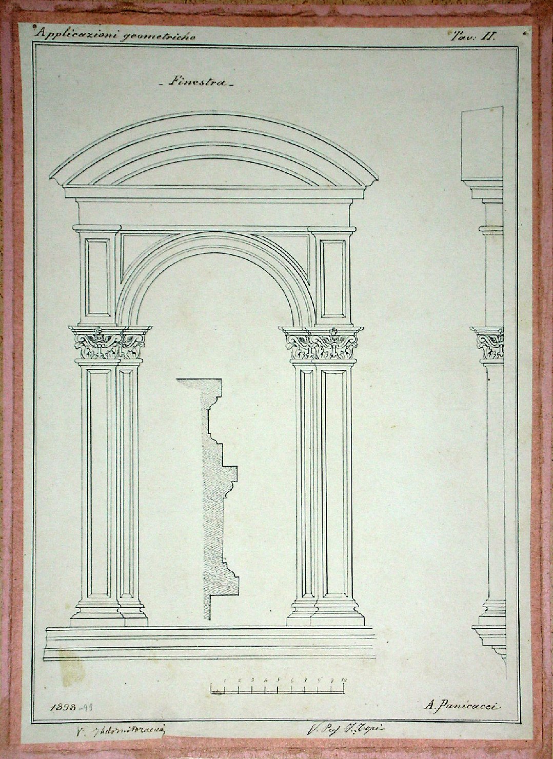 Finestra, Studio geometrico (disegno) - ambito pisano (sec. XIX)