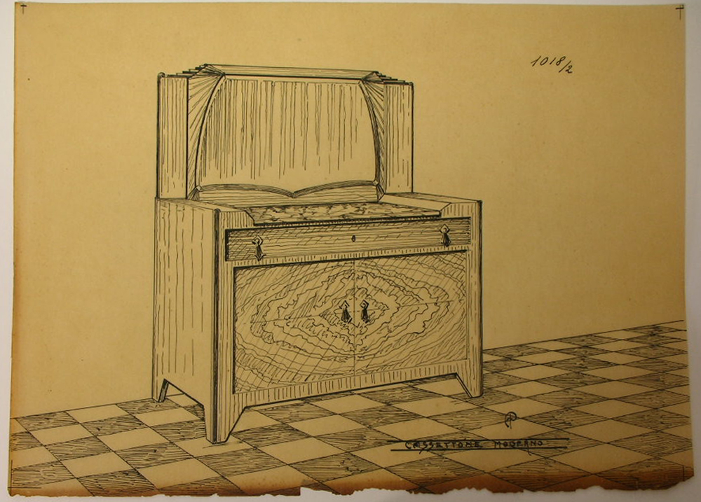 Cassettone Moderno, Canterale (disegno, serie) - ambito pisano (secondo quarto sec. XX)