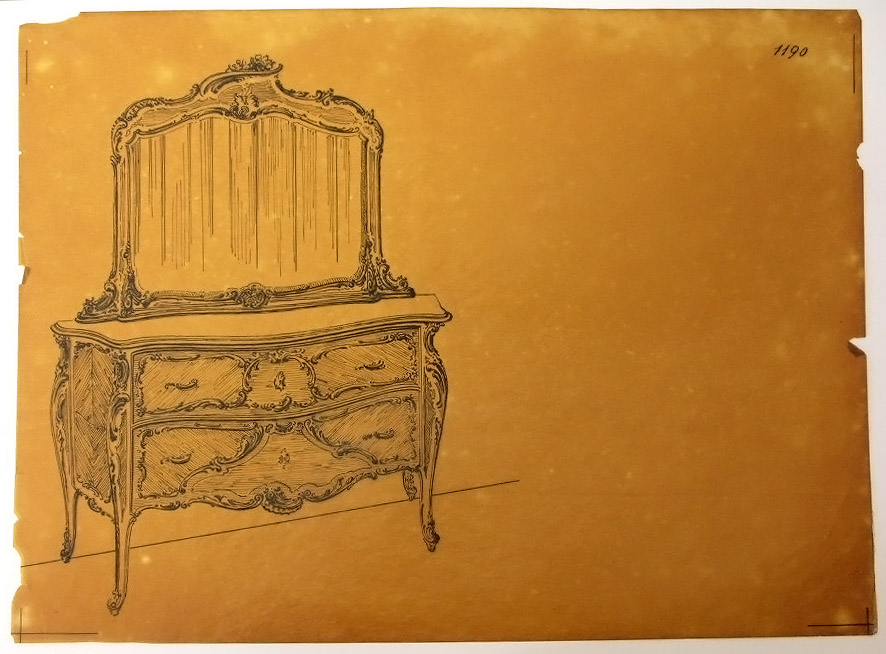 Cassettone (disegno) - ambito pisano (secondo quarto sec. XX)