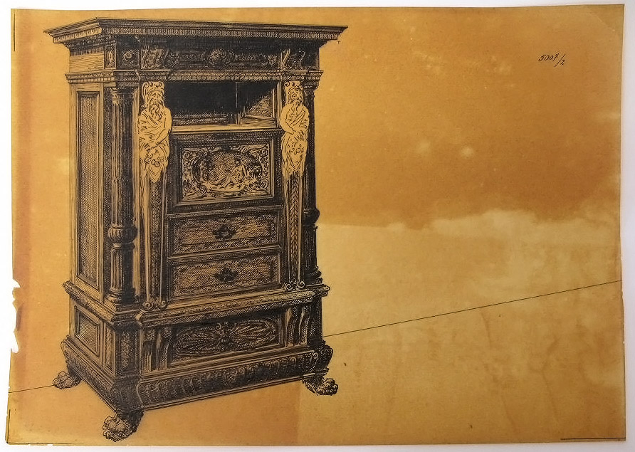 Trumeau (disegno, serie) - ambito pisano (secondo quarto sec. XX)