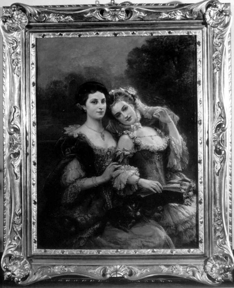 ritratto di ragazze (dipinto, opera isolata) di Detti Cesare (attribuito) (fine sec. XIX)