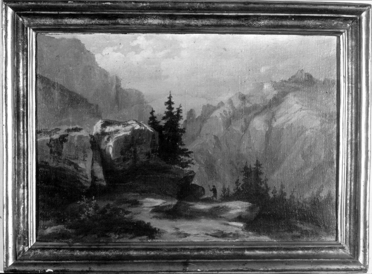 paesaggio montano (dipinto, opera isolata) - ambito Italia centrale (prima metà sec. XIX)
