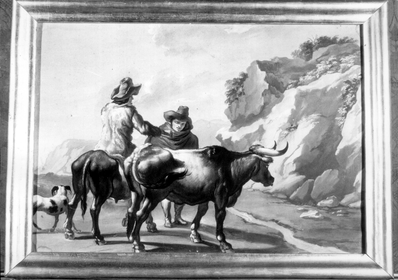 scena campestre (dipinto, insieme) di Pentozzi Casimiro (attribuito) (inizio sec. XIX)