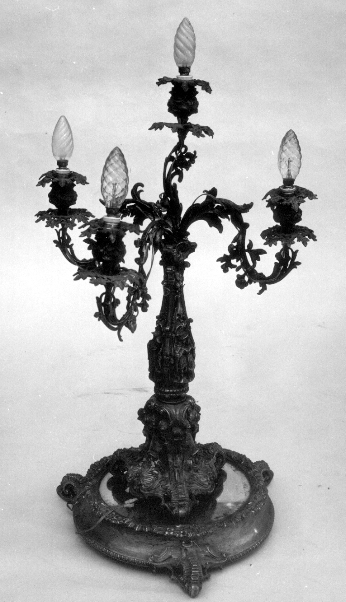 candelabro, opera isolata - bottega inglese (sec. XIX)